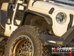 Jeep Wrangler JL Trailchaser Front Steel Bumper w/ Aluminum Fender Flares - Option 9 - Carbon Steel